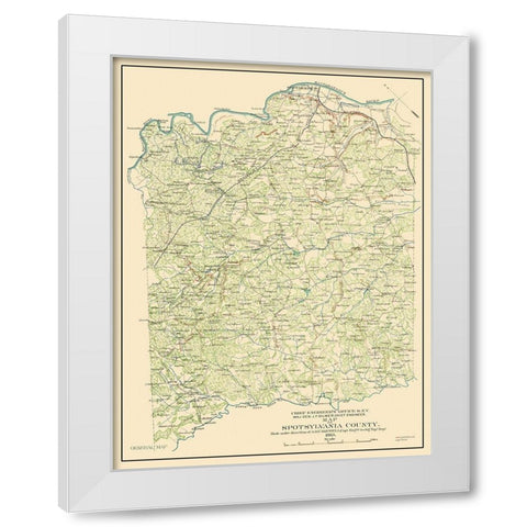 Spotsylvania Virginia - Campbell 1863 White Modern Wood Framed Art Print by Campbell