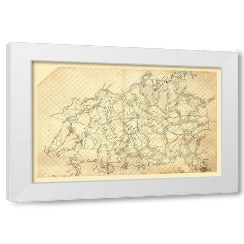 Spotsylvania County Virginia - 1860 White Modern Wood Framed Art Print by Unknown