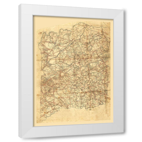 Spotsylvania County Virginia - 1860 White Modern Wood Framed Art Print by Unknown