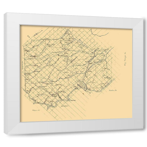 Stafford County Virginia - 1860 White Modern Wood Framed Art Print by Unknown