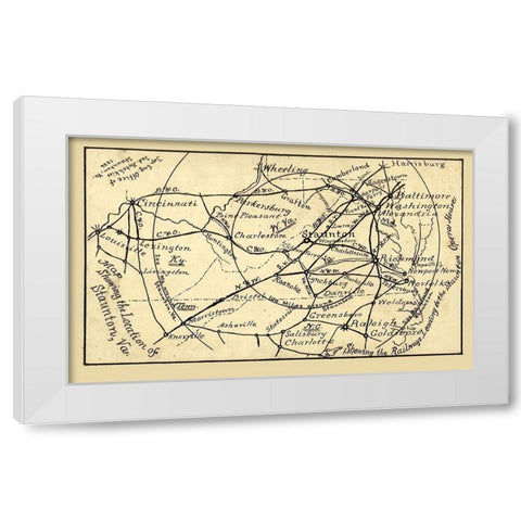 Virginia - Hotchkiss 1886 White Modern Wood Framed Art Print by Hotchkiss