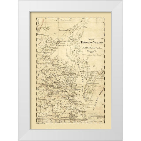 Virginia Tidewaters - Hotchkiss 1873 White Modern Wood Framed Art Print by Hotchkiss