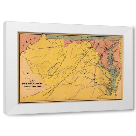 Virginia Maryland - Bufford 1861 White Modern Wood Framed Art Print by Bufford
