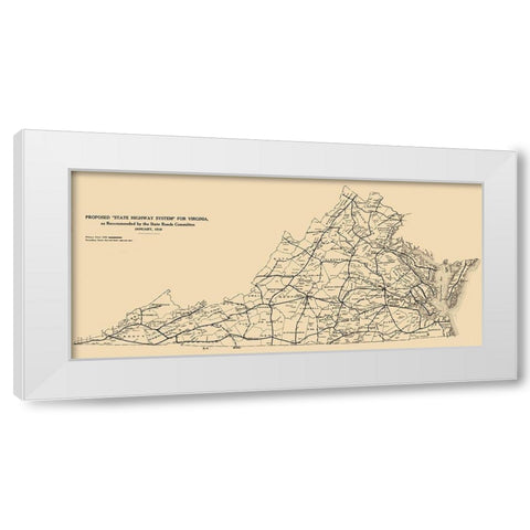 Virginia - 1918 White Modern Wood Framed Art Print by Unknown