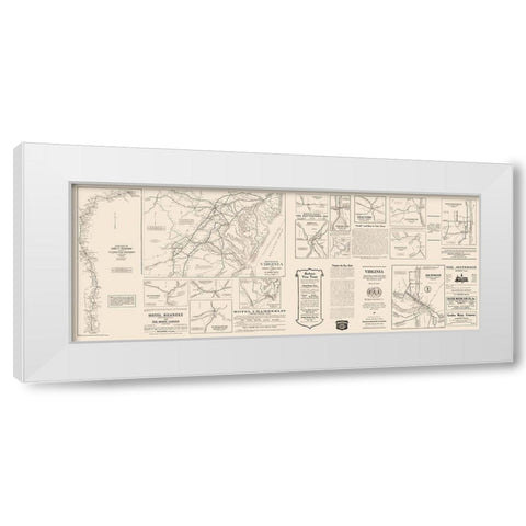 Virginia - 1912 White Modern Wood Framed Art Print by Unknown
