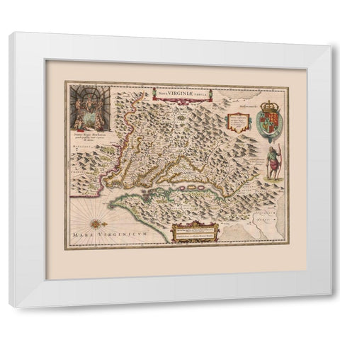 Virginia - 1644 White Modern Wood Framed Art Print by Unknown
