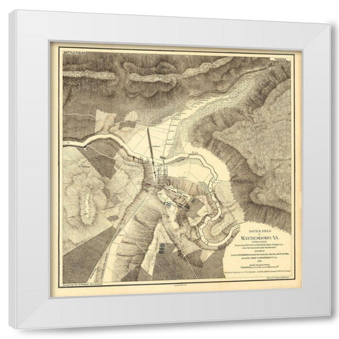 Waynesboro Virginia - Holland 1865 White Modern Wood Framed Art Print by Holland