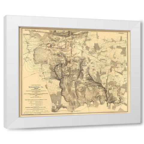 Winchester Virginia - 1864 White Modern Wood Framed Art Print by Unknown