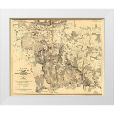 Winchester Virginia - 1864 White Modern Wood Framed Art Print by Unknown