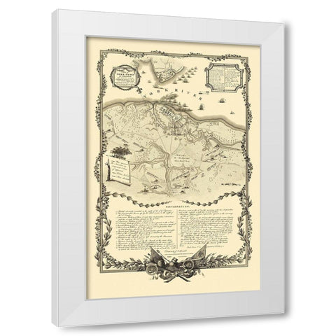 Yorktown Virginia - Tanner 1825 White Modern Wood Framed Art Print by Tanner