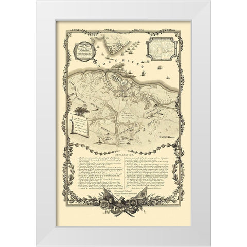 Yorktown Virginia - Tanner 1825 White Modern Wood Framed Art Print by Tanner