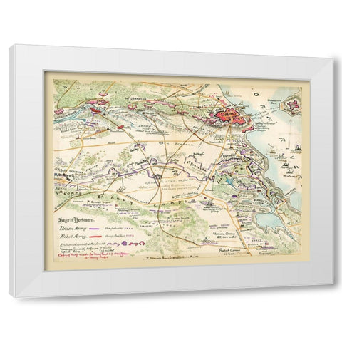 Yorktown Virginia - Heinitzelman 1862 White Modern Wood Framed Art Print by Heinitzelman