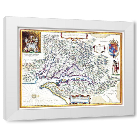 Virginia - 1636 White Modern Wood Framed Art Print by Powhatan