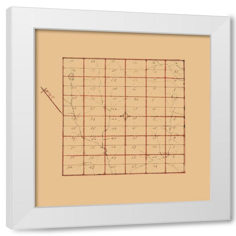 Cabot Vermont - 1780 White Modern Wood Framed Art Print by LOC