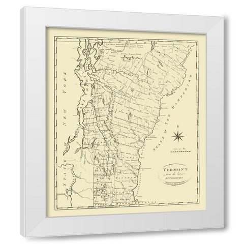 Vermont - Reid 1796 White Modern Wood Framed Art Print by Reid