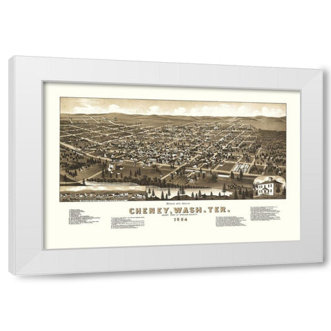 Cheney Washington - Wellge 1884 White Modern Wood Framed Art Print by Wellge