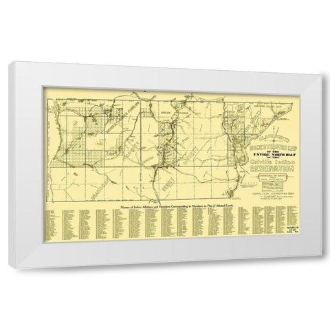 Colville Indian Reservation Northern Landowners White Modern Wood Framed Art Print by Hunt