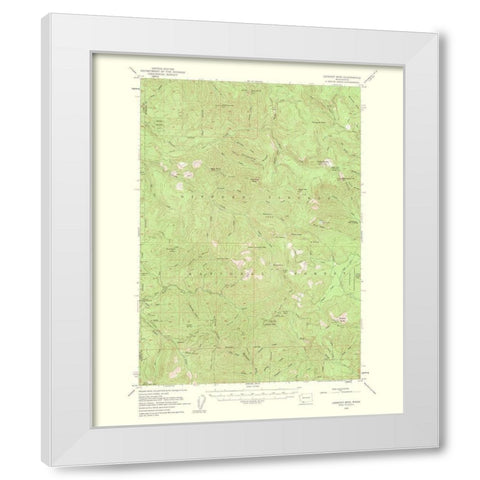 Lookout Mountain Washington Quad - USGS 1963 White Modern Wood Framed Art Print by USGS