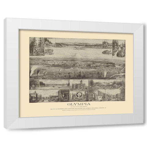 Olympia Washington - Lange 1903 White Modern Wood Framed Art Print by Lange
