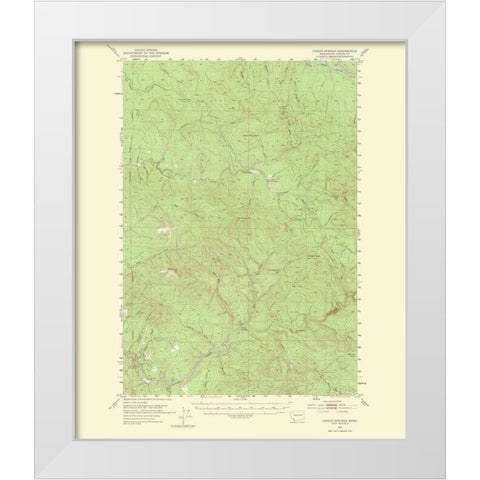 Pigeon Springs Washington Quad - USGS 1965 White Modern Wood Framed Art Print by USGS