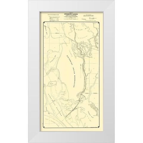 Swinomish Slough Skagit Washington - Downing White Modern Wood Framed Art Print by Downing