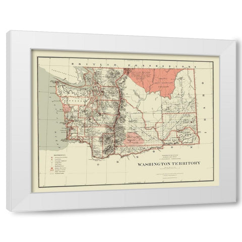 Washington - Williamson 1879 White Modern Wood Framed Art Print by Williamson