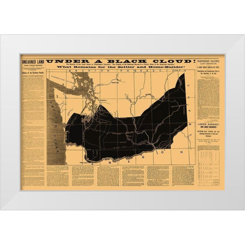 Washington, Problems with Land Grant 1883 White Modern Wood Framed Art Print by Interior Dept