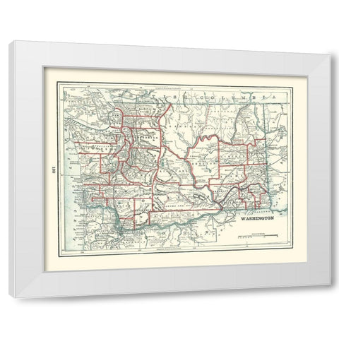Washington - Rathbun 1893 White Modern Wood Framed Art Print by Rathbun