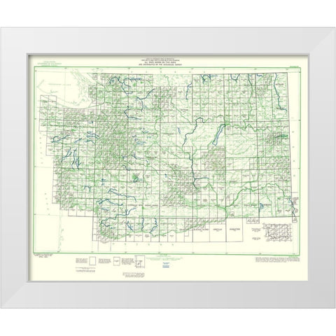 Washington Washington Quad - USGS 1965 White Modern Wood Framed Art Print by USGS