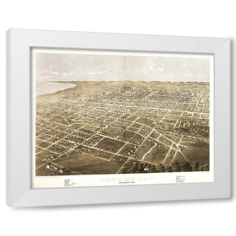 Fond Du Lac Wisconsin - Ruger 1867 White Modern Wood Framed Art Print by Ruger