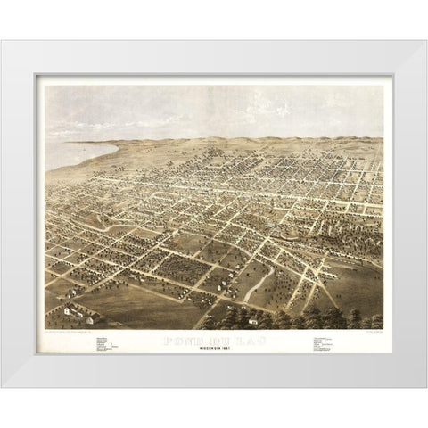 Fond Du Lac Wisconsin - Ruger 1867 White Modern Wood Framed Art Print by Ruger