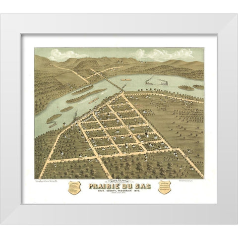 Prairie Du Sac Wisconsin - Ruger 1870 White Modern Wood Framed Art Print by Ruger