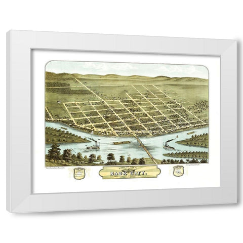 Sauk City Wisconsin - Ruger 1870 White Modern Wood Framed Art Print by Ruger