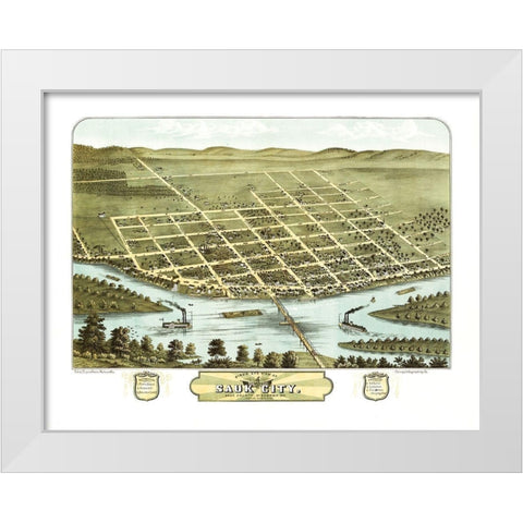 Sauk City Wisconsin - Ruger 1870 White Modern Wood Framed Art Print by Ruger