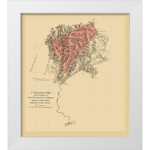 Cabin Creek Coal Company West Virginia White Modern Wood Framed Art Print by Miller