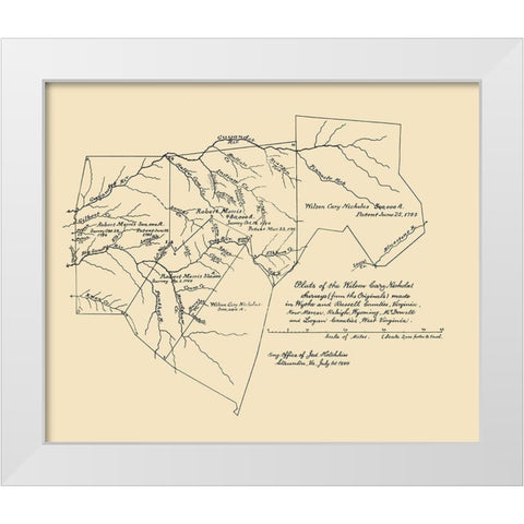 Wyrhe Russel West Virginia Survey - Hotchkiss White Modern Wood Framed Art Print by Hotchkiss