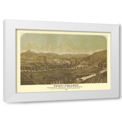 Phillippi West Virginia - Pool 1861 White Modern Wood Framed Art Print by Pool