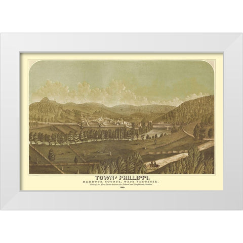 Phillippi West Virginia - Pool 1861 White Modern Wood Framed Art Print by Pool