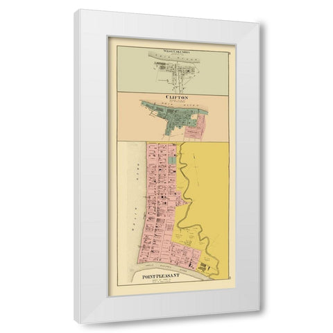 West Columbia Clifton Point Pleasant West Virginia White Modern Wood Framed Art Print by Hayes
