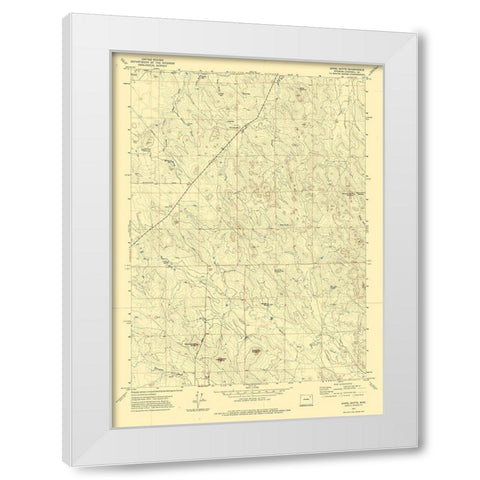 Appel Butte Wyoming Quad - USGS 1971 White Modern Wood Framed Art Print by USGS