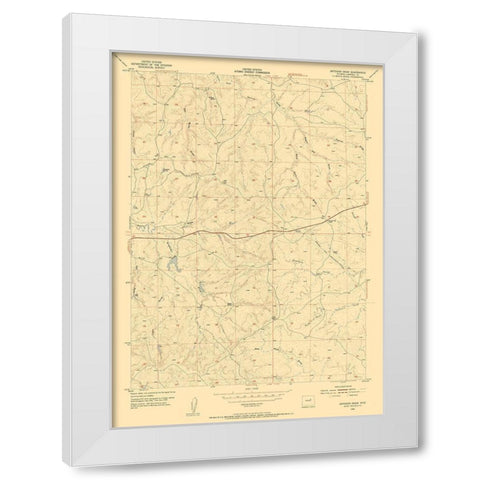 Artesian Draw Wyoming Quad - USGS 1954 White Modern Wood Framed Art Print by USGS