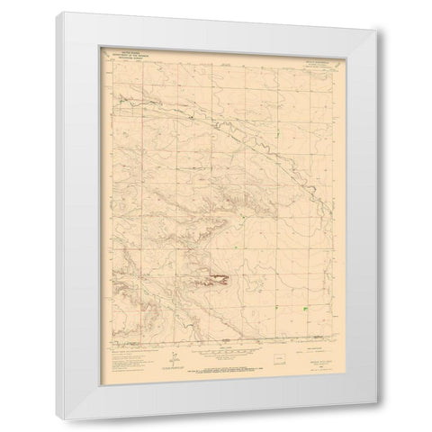 Arcola Wyoming Quad - USGS 1963 White Modern Wood Framed Art Print by USGS