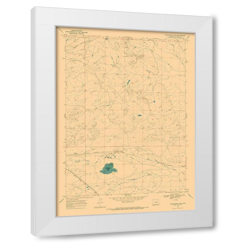 Burlington Lake Wyoming Quad - USGS 1968 White Modern Wood Framed Art Print by USGS