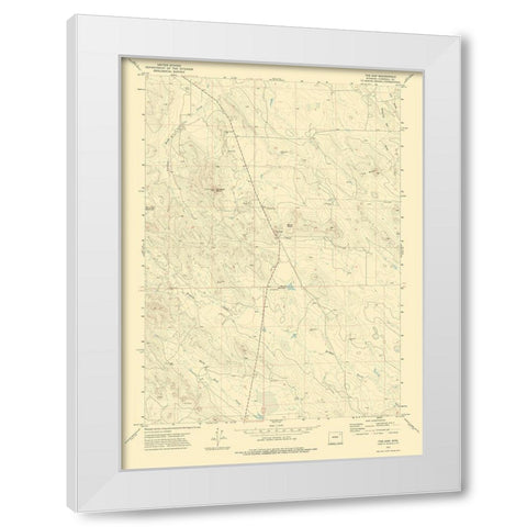 Gap Wyoming Quad - USGS 1971 White Modern Wood Framed Art Print by USGS