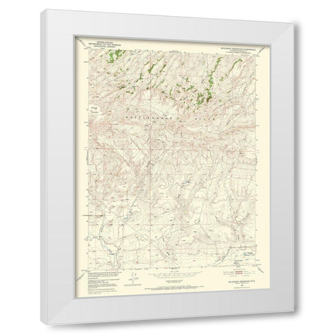 Mc Cleary Reservoir Wyoming Quad - USGS 1951 White Modern Wood Framed Art Print by USGS
