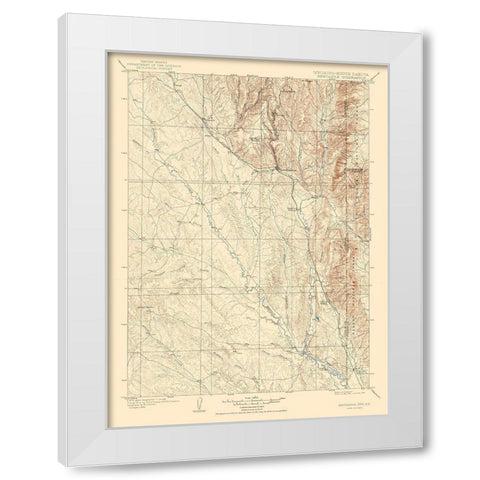 Newcastle Wyoming Quad - USGS 1901 White Modern Wood Framed Art Print by USGS
