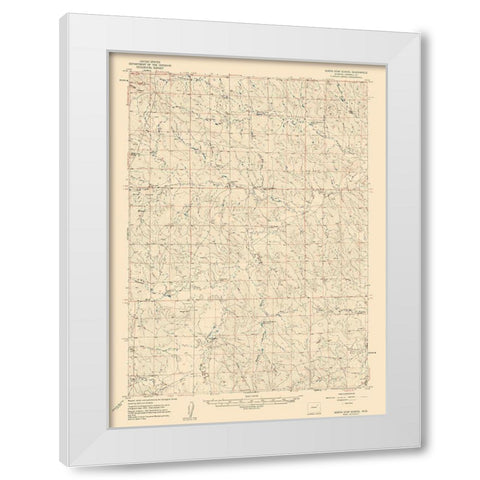 North Star School Wyoming Quad - USGS 1959 White Modern Wood Framed Art Print by USGS