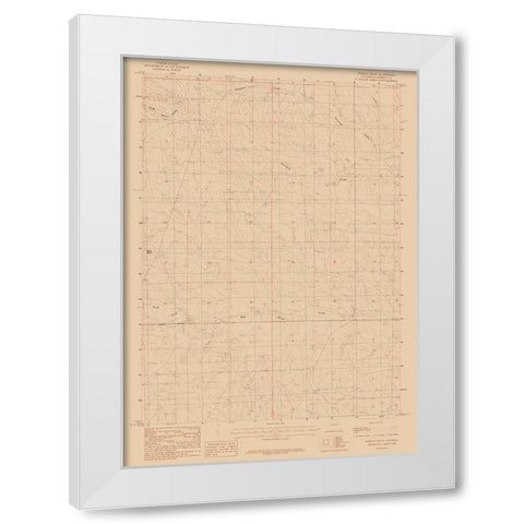 Persson Draw Wyoming Quad - USGS 1984 White Modern Wood Framed Art Print by USGS