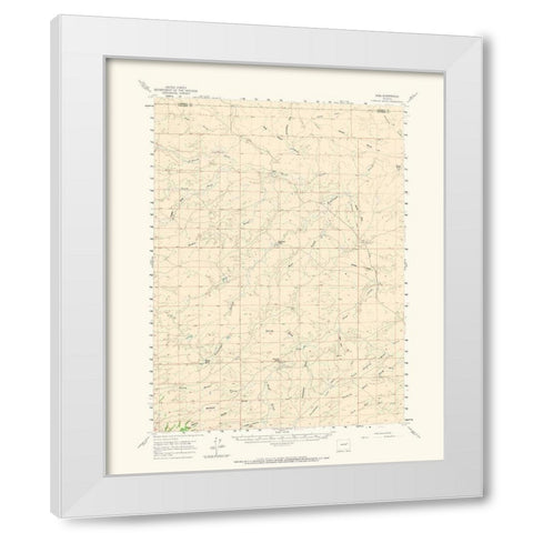 Ross Wyoming Quad - USGS 1960 White Modern Wood Framed Art Print by USGS