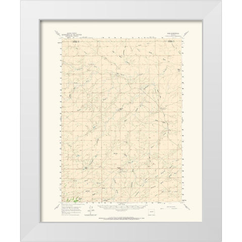 Ross Wyoming Quad - USGS 1960 White Modern Wood Framed Art Print by USGS